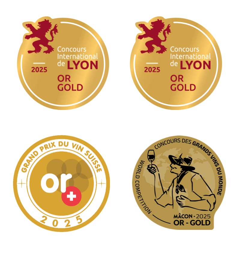 Concours International de Lyon Gold, Grand Prix du Vin Suisse Gold & Concours des Grands Vins du Monde de Mâcon Gold